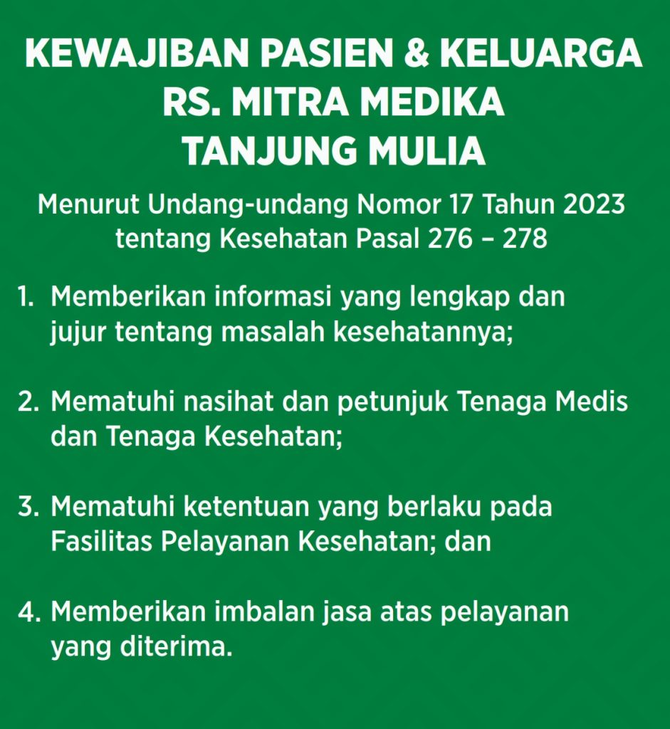 Poster Kewajiban Pasien RSU Mitra Medika